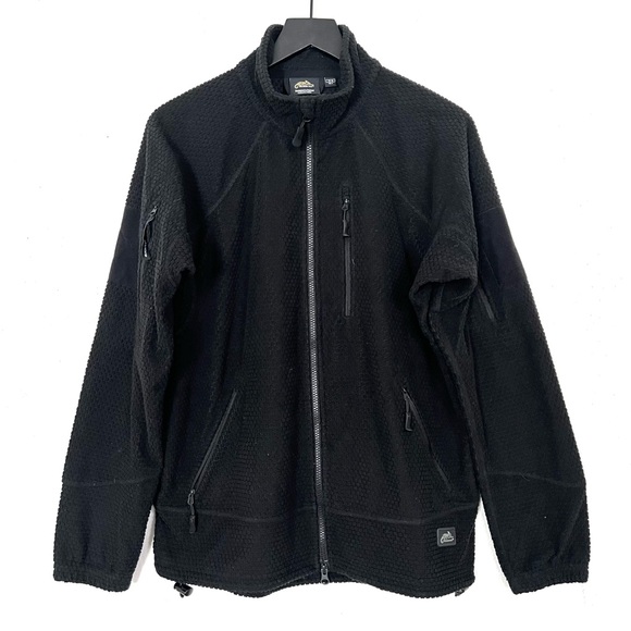 Helikon Tex Alpha Tactical Jacket Size M Black Grid Fleece - Picture 1 of 9